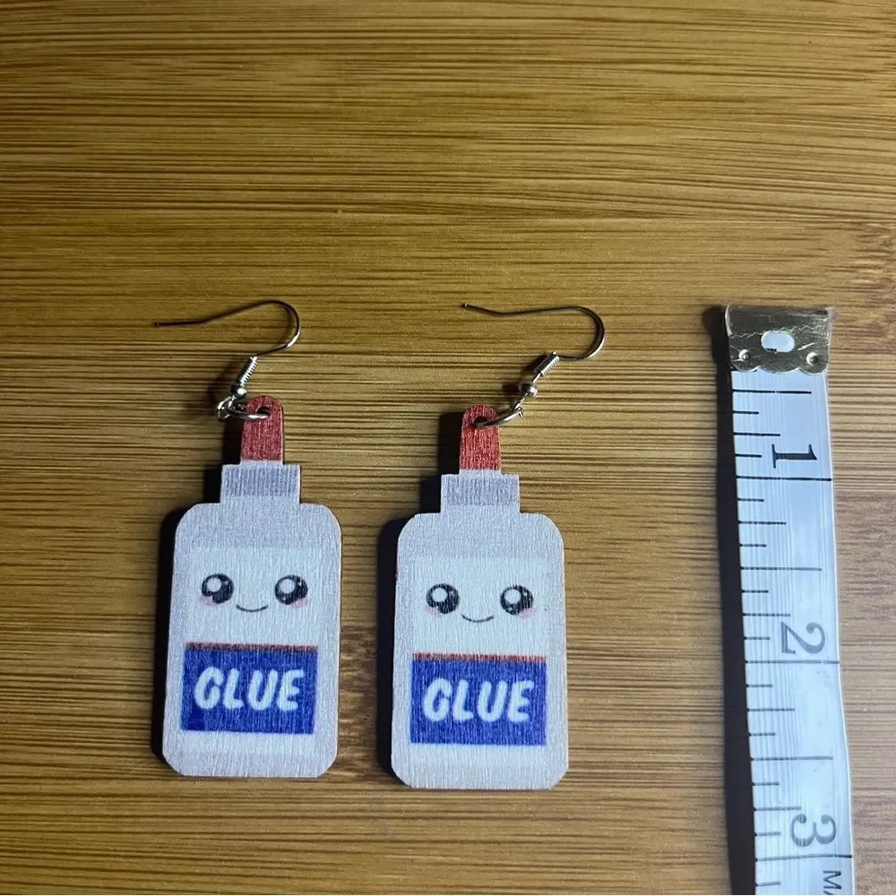 Cute Glue Bottle Earrings
